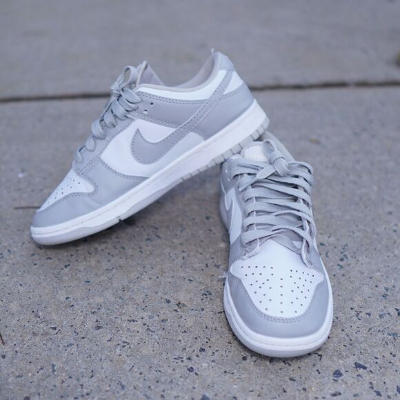 Nike Shoes - Nike Dunk Low Grey Fog White Leather Sneakers DD1391-100 Women’s 7.5
